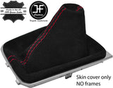 RED STITCHING REAL SUEDE MANUAL GEAR GAITER FITS VW ARTEON 2017-2019 CUSTOM NEW