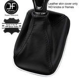 BLACK & BLACK TOP GRAIN LEATHER GEAR GAITER FITS VAUXHALL OPEL INSIGNIA 2008-16