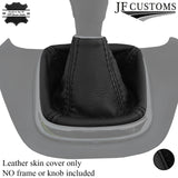 BLACK & BLACK REAL TOP GRAIN LEATHER MANUAL GEAR GAITER FITS HONDA CRV 12-17