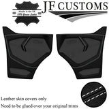 WHITE STITCH LEATHER 2X FRONT DOOR COVERS FOR FORD TRANSIT CUSTOM MK8 13-18