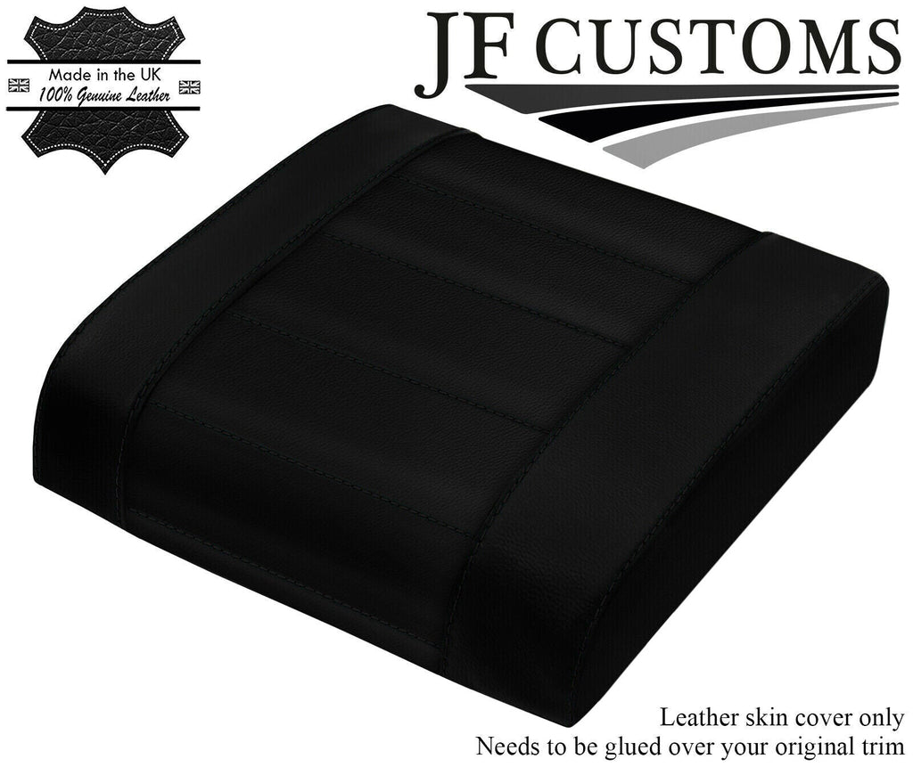 BLACK STITCH CONSOLE CUBBY BOX LID COVER FOR LAND ROVER DEFENDER 07-16 DSG4