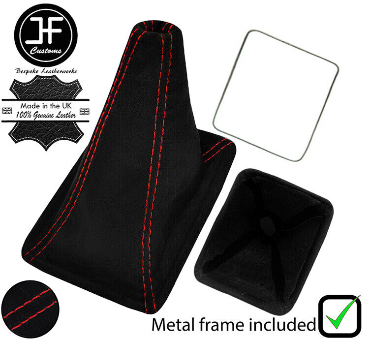 RED STITCH SUEDE GEAR + METAL FRAME FOR TOYOTA JZX 100 CHASER 1996-2000