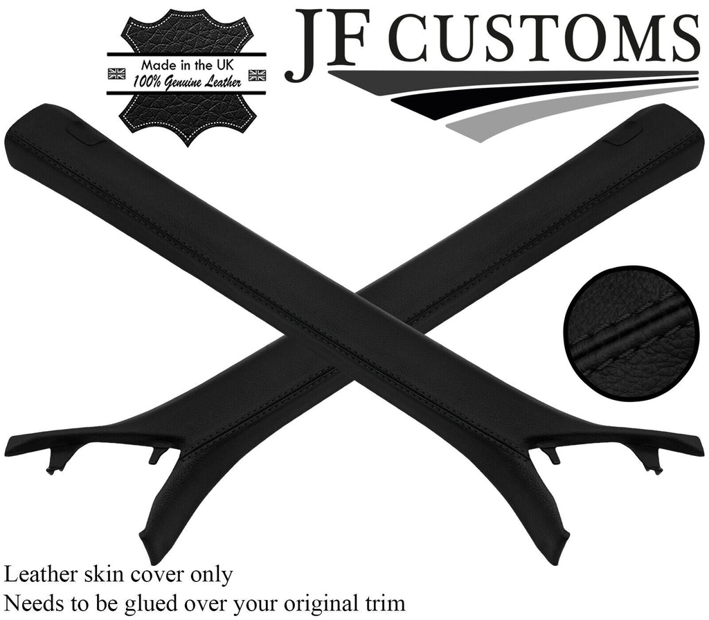 BLACK STITCH ITALIAN LEATHER 2X A PILLAR COVERS FITS HONDA ACCORD 17-21
