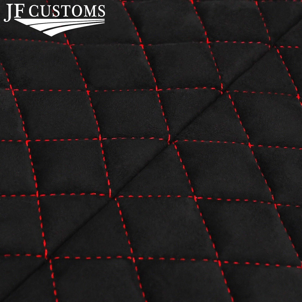 DSG2 RED STITCH D GREY LUXE SUEDE HEADLINER COVER FOR JAGUAR S TYPE 99-07