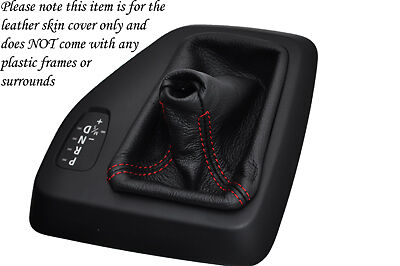 RED STITCHING FITS BMW X1 E84 09-12 AUTOMATIC LEATHER GEAR GAITER CUSTOM NEW