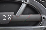red stitching FITS BMW MIN ONE COOPER S 2004-2006 2X LEATHER DOOR TRIM COVERS