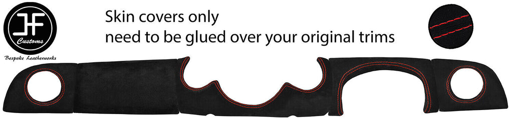 RED STITCH 5 PIECE DASH KIT SUEDE COVERS FOR BMW MINI ONE COOPER S 00-04 DSG2