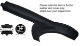BLACK STITCHING LEATHER SKIN HANDBRAKE GAITER FITS PEUGEOT 108 2014-2016