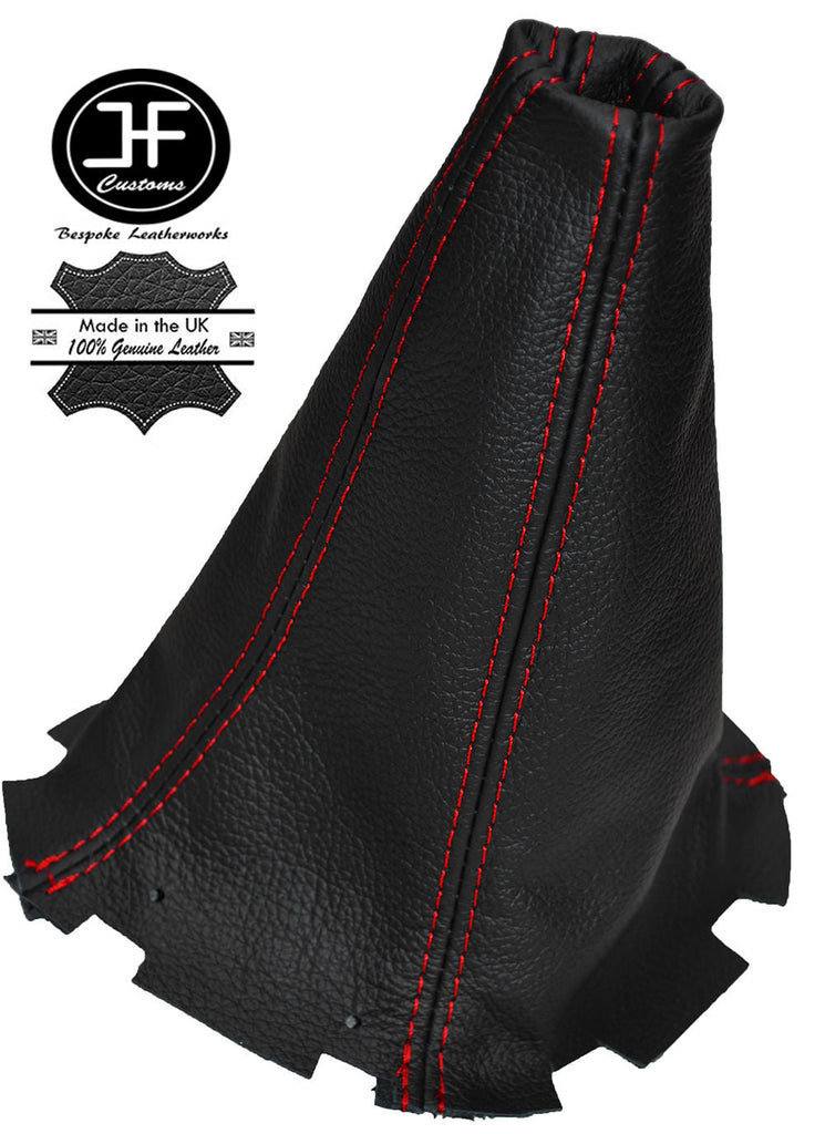 RED STITCH LEATHER 5 SPEED MANUAL GEAR GAITER FITS SUBARU IMPREZA WRX 01-05