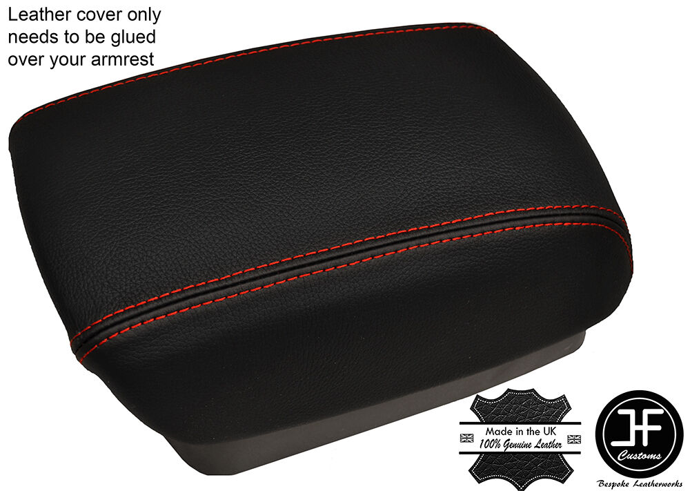 RED STITCHING ARMREST LID LEATHER COVER FITS KIA CARENS MK3 2006-2012 CUSTOM NEW