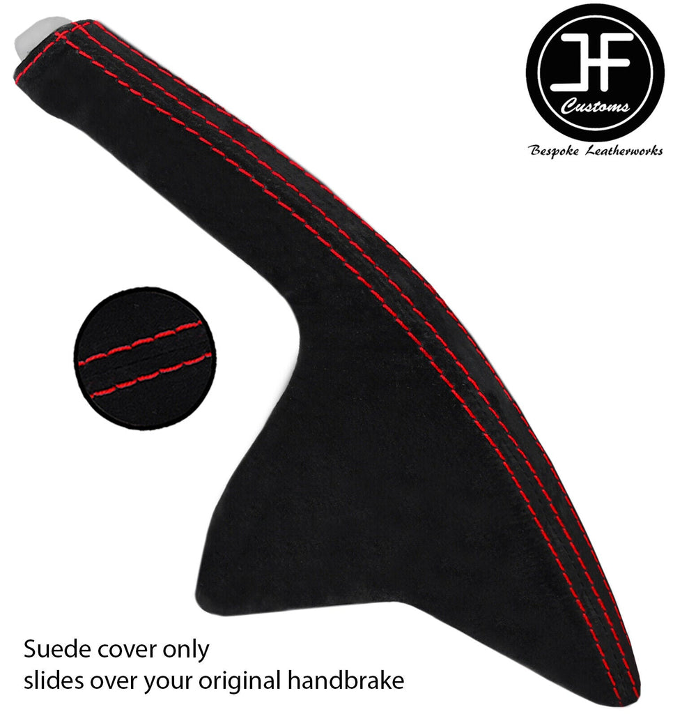 RED STITCHING HANDBRAKE GAITER SUEDE COVER FITS HONDA ACCORD 2003-2007