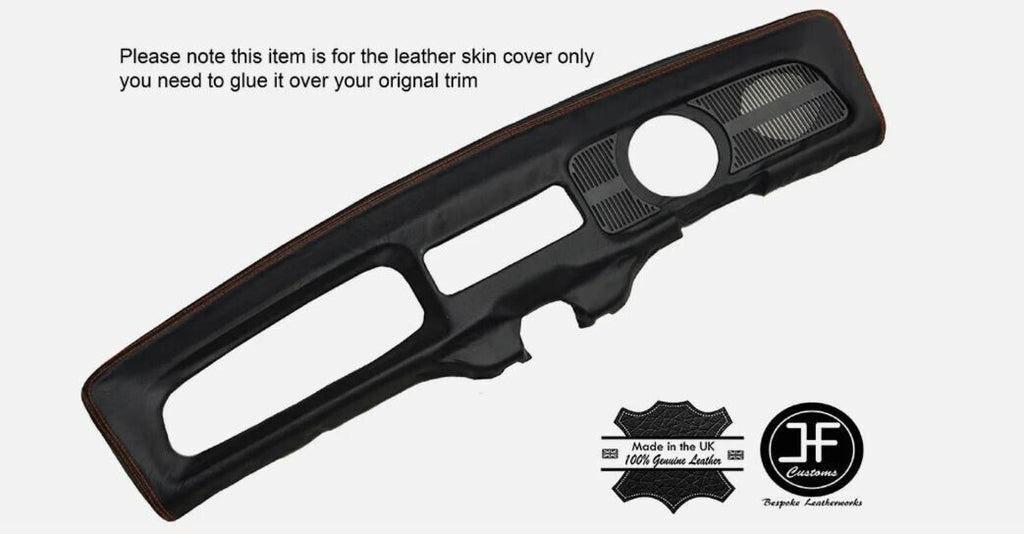 ORANGE STITCH DASH DASHBOARD PAD LEATHER COVER FITS VW BEETLE CLASSIC 1968-1970
