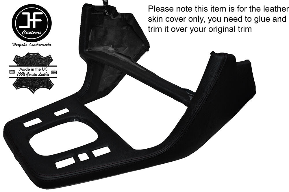 BLACK STITCHING GEAR SURROUND LEATHER SKIN COVER FITS BMW 6 SERIES E24 76-90