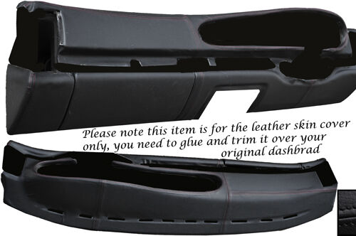 BLACK STITCH FITS PORSCHE 944 & 968 86-95 OVAL DASH DASHBOARD LTHR COVER ONLY