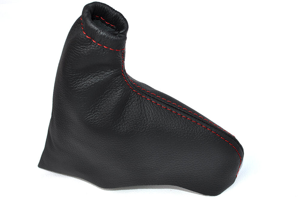 RED STITCHING FITS VAUXHALL OMEGA B 1994-99 HANDBRAKE GAITER REAL LEATHER