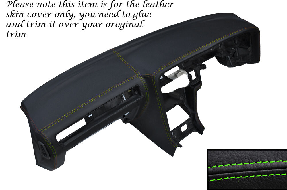 GREEN STITCH DASH DASHBOARD LEATHER SKIN COVER FITS TOYOTA SUPRA MK3 1986-1993