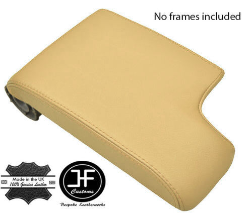 CREAM GENUINE TOP GRAIN LEATHER ARMREST COVER FITS BMW E46 3 SERIES 1998-2005