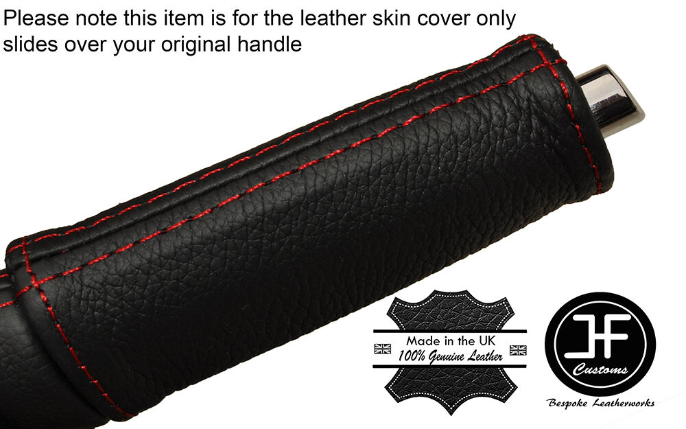 RED STITCH E BRAKE HANDBRAKE HANDLE LEATHER COVER FITS FORD MUSTANG 2015-2017