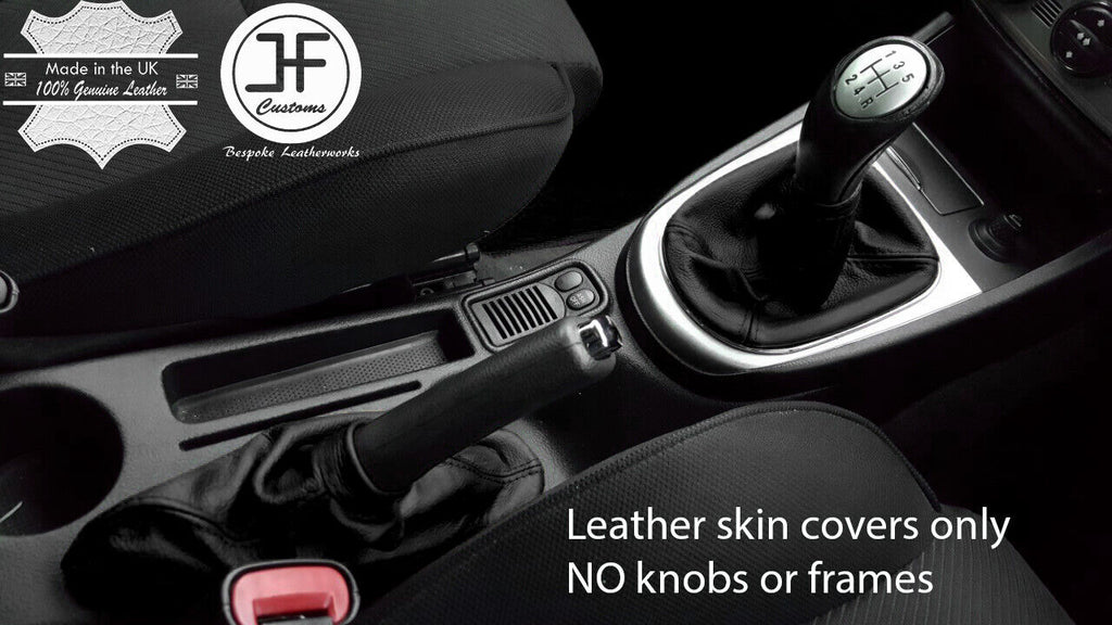 BLACK TOP GRAIN REAL LEATHER GEAR & HANDBRAKE GAITER FITS ALFA ROMEO 147 01-10