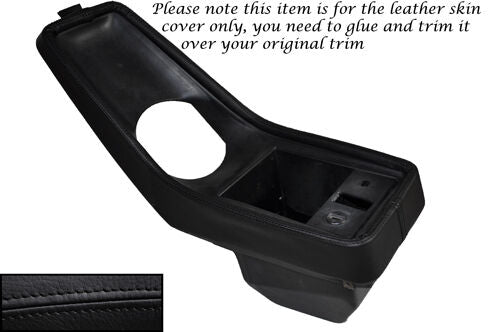 BLACK STITCH FITS PORSCHE 911 1972-1989 CENTER CONSOLE LEATHER SKIN COVER ONLY