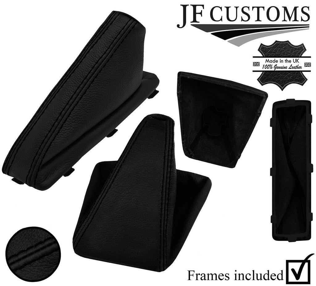 BLACK STITCH LEATHER MANUAL GEAR & HANDBRAKE +FRAMES FOR BMW X3 E83 NON ARMREST