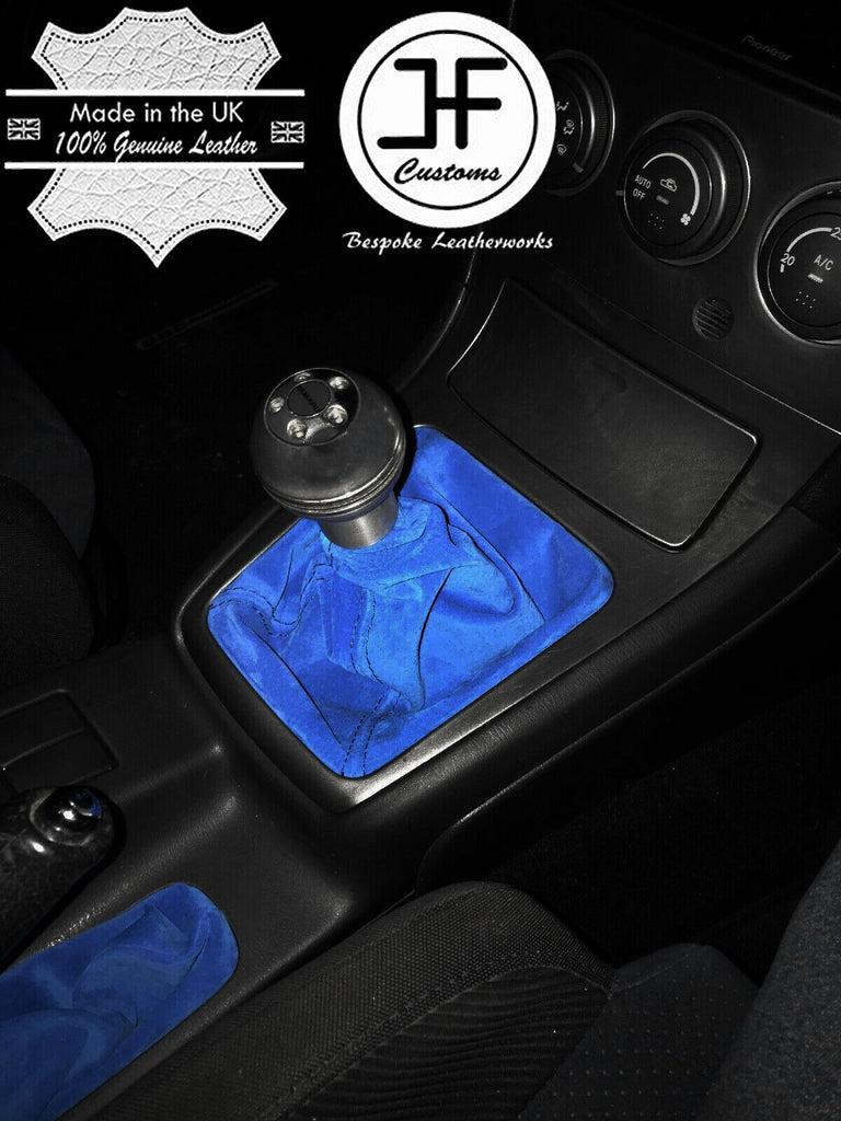 BLUE SUEDE MANUAL GEAR GAITER FITS SUBARU FORESTER 2002-2008 CUSTOM NEW