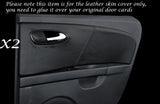 BLACK STITCH 2X REAR DOOR CARDS LEATHER COVERS FITS SEAT LEON TOLEDO 06-12