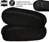 BLACK  STITCHING 2X SEAT ARMREST LEATHER COVERS FITS ISUZU TROOPER 1991-2002