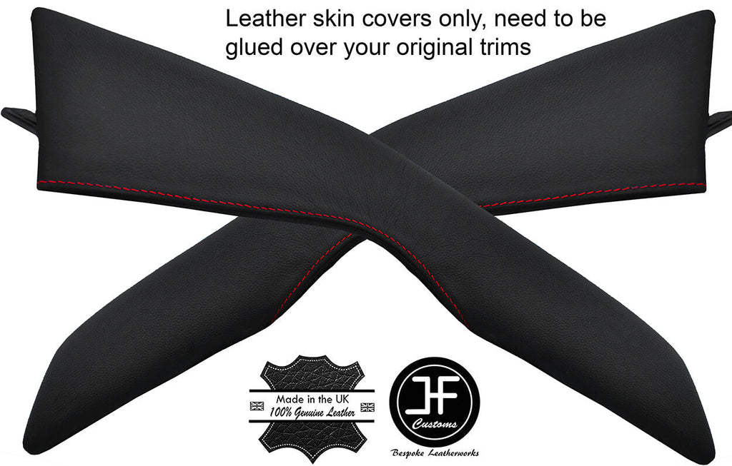 RED STITCH 2X CENTER CONSOLE SIDE TRIM LEATHER COVERS FITS LEXUS NX 2014-2017