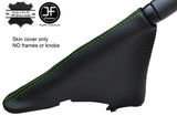 GREEN STITCH CARBON FIBER VINYL HANDBRAKE GAITER FOR BMW MINI R50 R52 R53 01-06