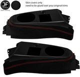 RED STITCH CONSOLE TRIM LUXE SUEDE COVER FOR MITSUBISHI LANCER EVO 7 8 9