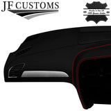 RED STITCH TOP-GRAIN LEATHER DASH DASHBOARD COVER FITS AUDI A4 B8 2008-2015