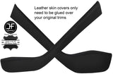 BLACK STITCH CONSOLE SIDE TRIM NAPPA LEATHER COVERS FITS TESLA MODEL S 85 12-16