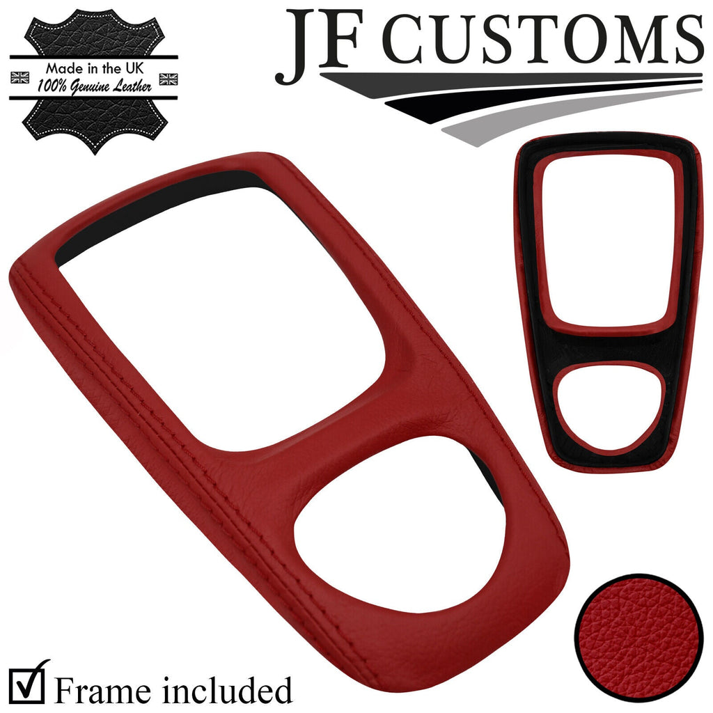 D RED ITALIAN LEATHER GEAR SURROUND TRIM + COVER FOR JAGUAR XK X150 06-10