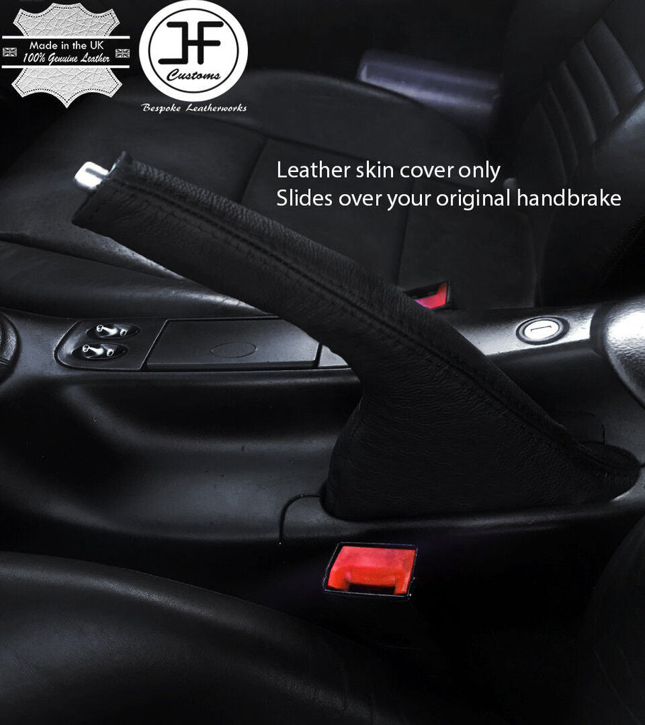 BLACK STITCH COW LEATHER HANDBRAKE GAITER FITS PORSCHE 986 BOXSTER & CARRERA 996