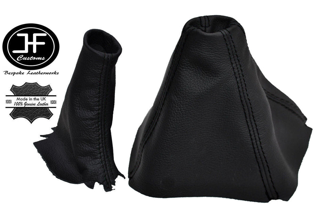 BLACK STITCH FOR RANGE ROVER P38 1995-2002 LEATHER GEAR & HANDBRAKE GAITERS SET
