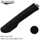 BLACK STITCH REAL SUEDE HANDBRAKE GAITER FITS VW GOLF MK5 V 2003-2009 CUSTOM NEW