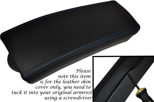 BLUE STITCHING FITS TOYOTA PRIUS T3 T4 2009-2012 LEATHER ARMREST SKIN COVER ONLY