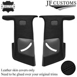 FOR CHEVROLET CAMARO 16-20 BLACK STITCH LEATHER 2X UPPER B PILLAR COVER
