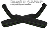 GREEN STITCH 2X FRONT DOOR HANDLE ARMREST COVERS FITS FIAT X1/9 X19 1973-1989