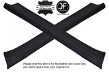 RED STITCHING 2X A POST PILLAR LEATHER COVERS  FITS MERCEDES W114 W115