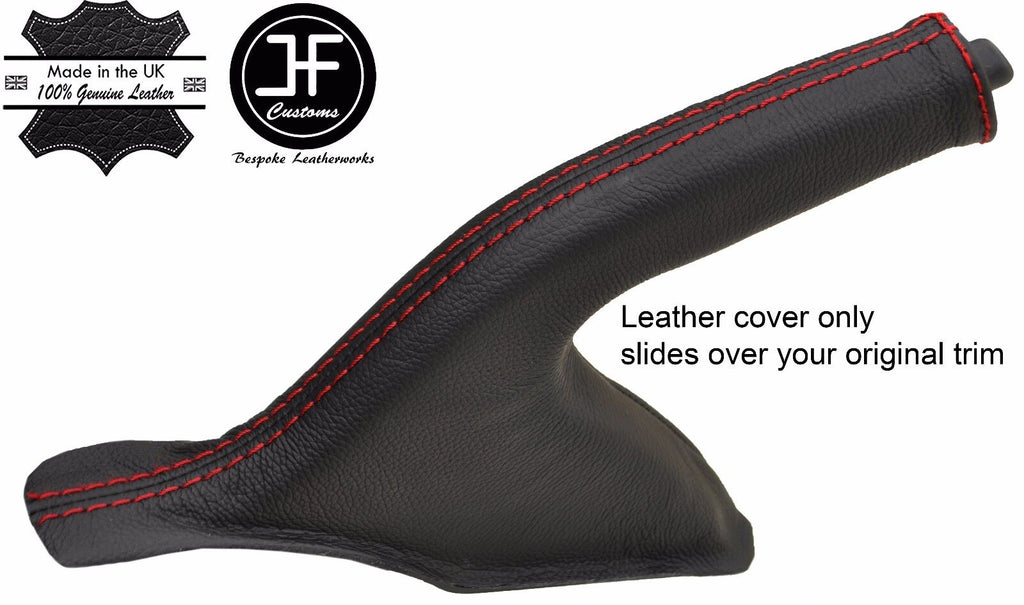 RED STITCHING REAL LEATHER HANDBRAKE GAITER FITS HYUNDAI IX35 2010-2016