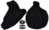 BLACK STITCH  FITS ALFA ROMEO 159 2005-2011 REAL SUEDE GEAR GAITER HANDBRAKE