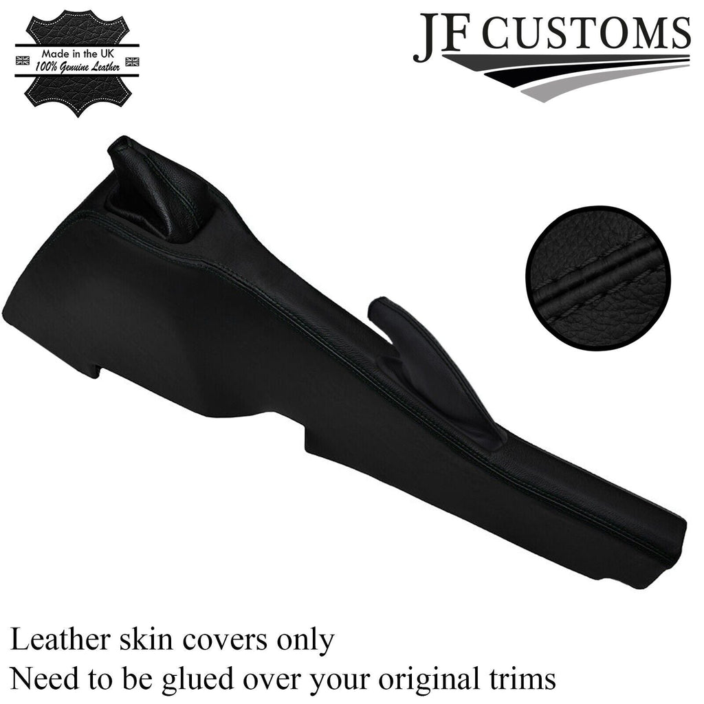 BLACK STITCH LEATHER GEAR+HANDBRAKE+CONSOLE TUNNEL COVERS FOR VAUXHALL VX220
