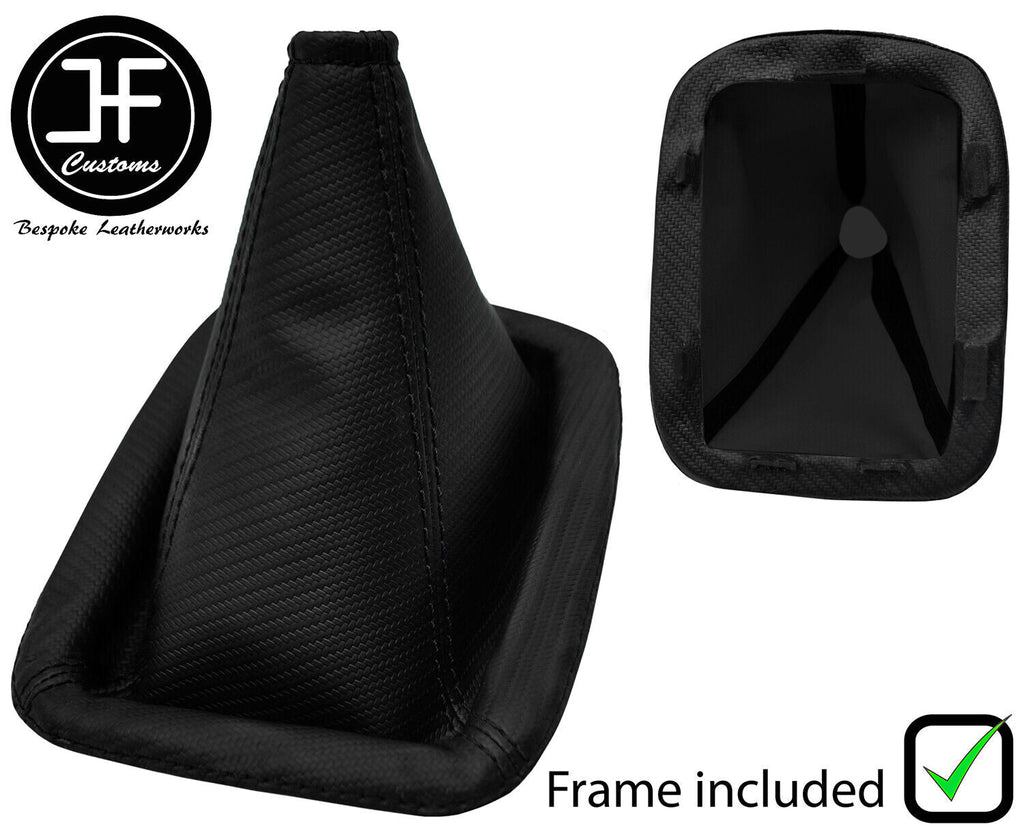 BLACK STITCH CARBON VINYL MANUAL GEAR + PLASTIC FRAME FOR SCANIA P-SERIES 04-19