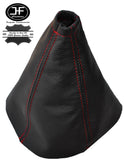 RED STITCHING MANUAL BLACK LEATHER GEAR GAITER FITS FORD MONDEO MK3 2001-2003