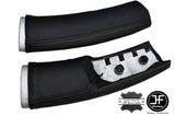 BLACK & BLACK LEATHER 2X DOWN TUBES COVERS FITS BMW MINI COOPER S R50 R53 01-06