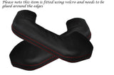 RED STITCH 2X FRONT DOOR HANDLE LEATHER COVERS FITS FORD CAPRI MK1 OLD SHAPE