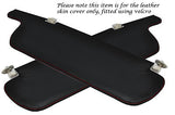 RED STITCH 2X SUN VISORS LEATHER SKIN COVERS FITS FORD RANGER 1999-2005