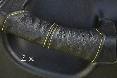 FITS  HONDA CRX DEL SOL 2X DOOR HANDEL COVERS yellow stitch CUSTOM NEW